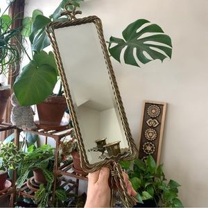 Gold Mirrored Candle Holder